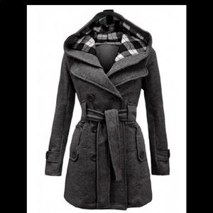 BNWT Peacoat with peakaboo hoodie